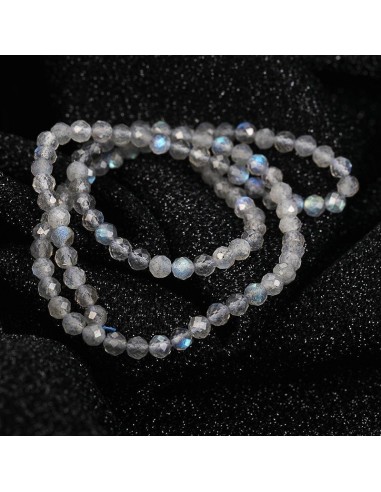 Bracelet Labradorite facettée perles de 3 mm