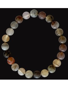 Bracelet agates Botswana perles en 8 mm