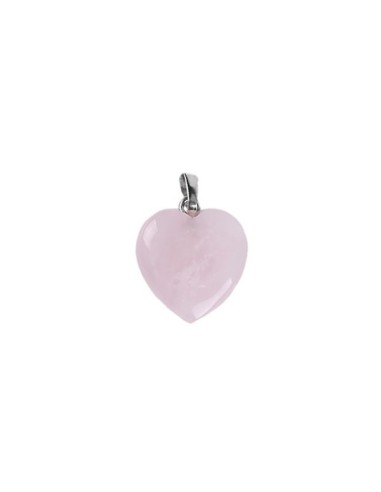 Pendentif quartz rose pierre roulée