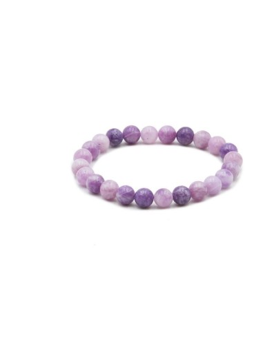 Bracelet en Lépidolite A perles en 8 mm