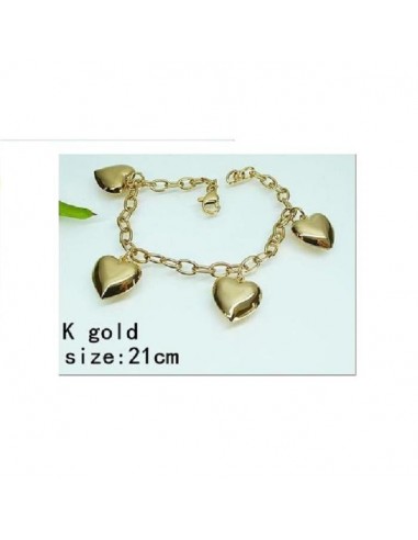 Bracelet coeur acier doré modèle Achaikos