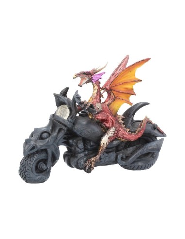 Statuette Dragon biker à moto figurine