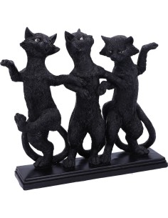 Déco 3 chats noirs dansants
