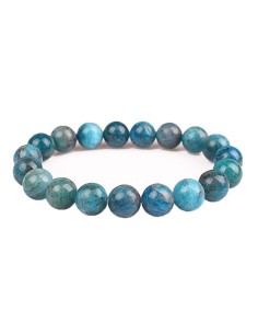 Bracelet Apatite Bleue A+ perles en 8 mm