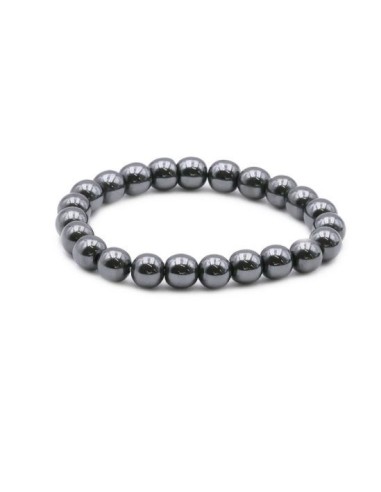 Bracelet hématite perles de 10 mm