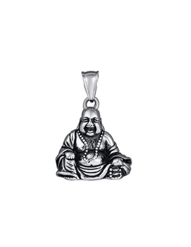 Pendentif bouddha en acier