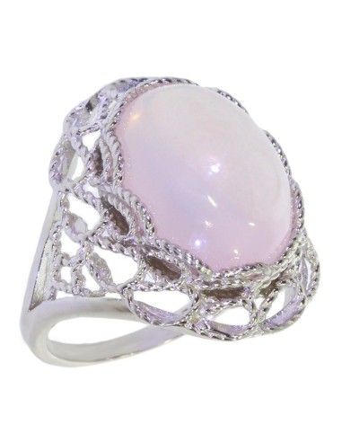 Bague argent et quartz rose véritable