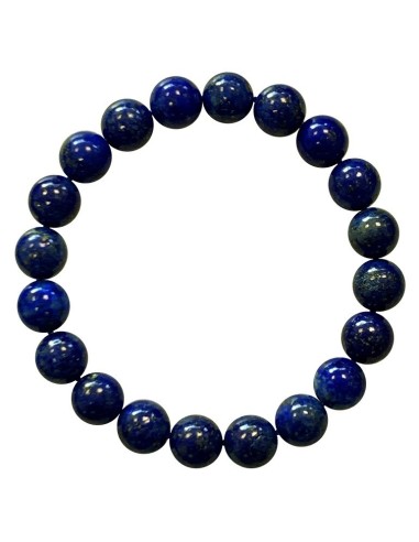 Bracelet en Lapis lazuli boules en 10 mm