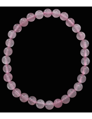 Bracelet quartz rose pierres minérales en 6 mm