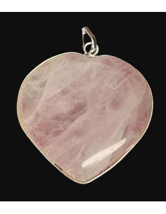 Pendentif quartz rose en 40 mm