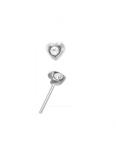 Piercing nez argent coeur modèle ambram