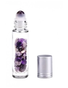 Roll-On 10 ml bouteille diffuseur pierres améthystes