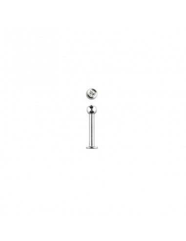 Piercing labret boule 1.6 mm x 4 mm modèle Ariane