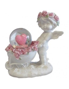 Statuette figurine ange avec une brouette coeur modèle Beddy