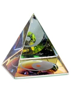 Pyramide de Cristal Yin Yang modèle Bornado