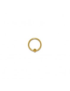 Piercing anneau captif doré 1.2 mm modèle Adriane