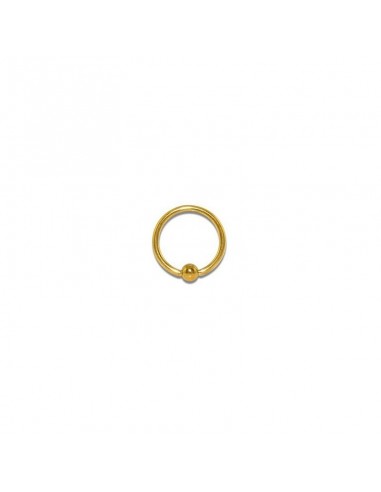 Piercing  anneau captif doré 1.2 mm  modèle Adriane