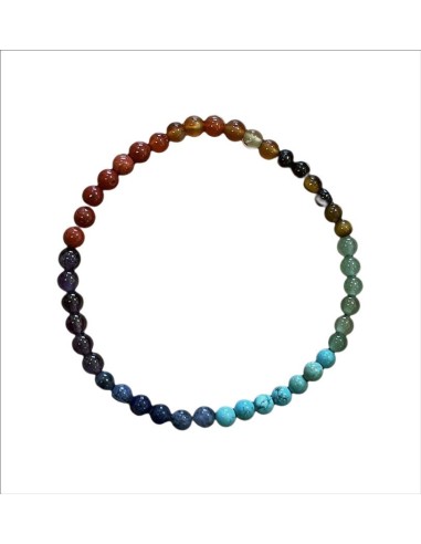 Bracelet 7 chakras en 4 mm
