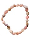 Bracelet Opale rose pierre roulée