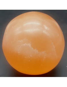 Sélénite orange boule de 8 cm
