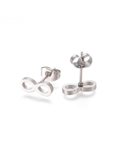 Boucles d'oreilles infini en acier