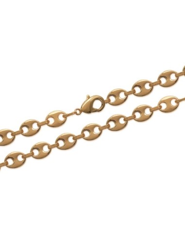 Chaîne grain de café  plaqué or 50 cm Abbel