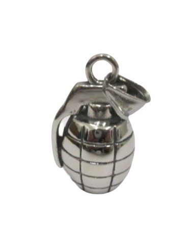 Pendentif grenade en acier