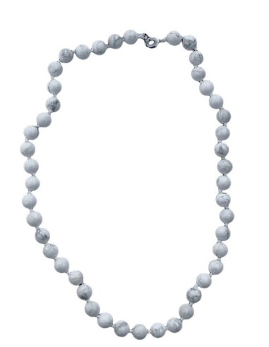 Collier Howlite perles en 10 mm