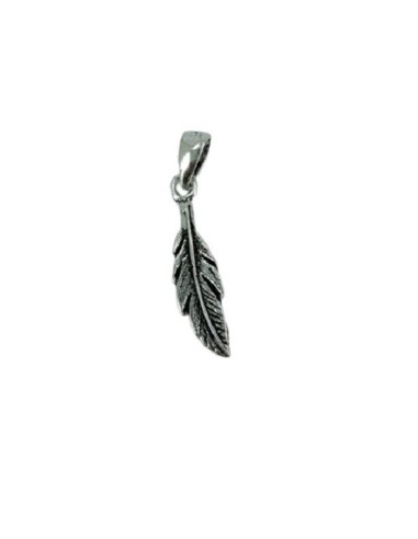 Pendentif petite plume en argent