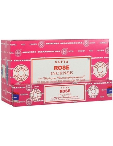 Encens  Satya Rose lot de deux boîtes de 15 grammes chacune