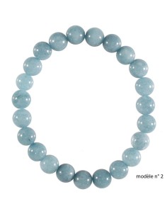 Bracelet agates bleues 6 mm modèle Arazyeu