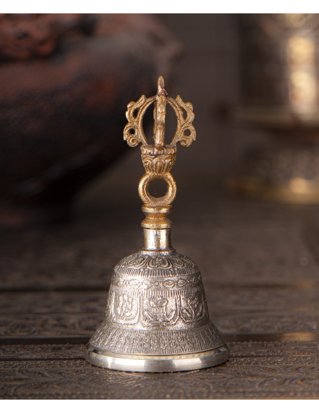 Cloche chantante Tibétaine 7 métaux 11 cm