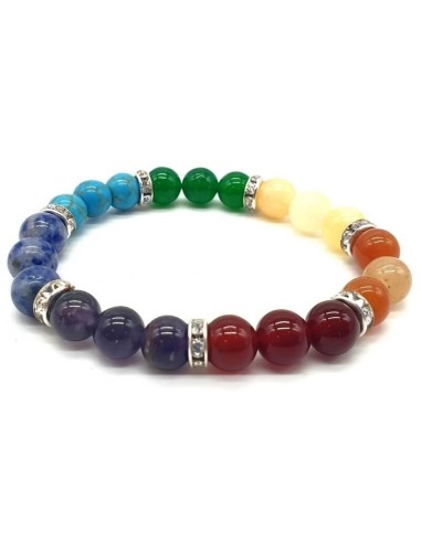 Bracelet 7 chakras  en 8 mm