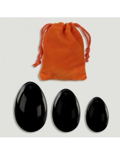 Obsidienne Oeuf Yoni lot de 3 œufs