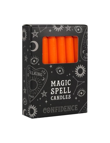 Lot de 12 bougies magiques orange confidence