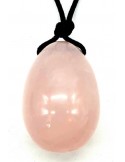 Oeuf de Yoni pendentif en quartz rose en 4.5 cm