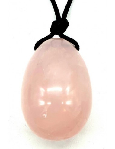 Oeuf de Yoni pendentif en quartz rose en 4.5 cm