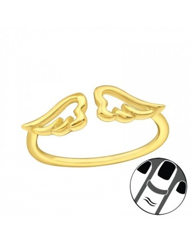 Bague phalange aile bijou en plaqué or