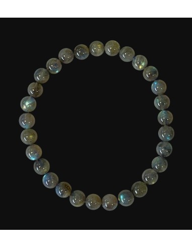 Bracelet Labradorite AA perles Madagascar en 8 mm