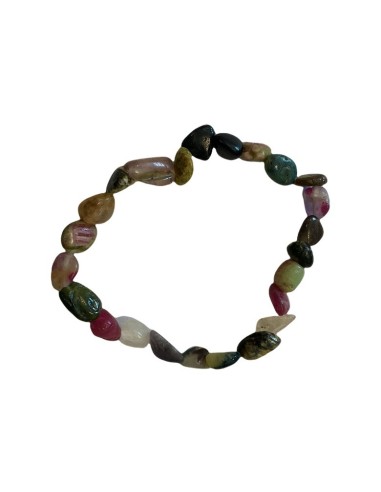 Bracelet Tourmaline multicolore pierres roulées