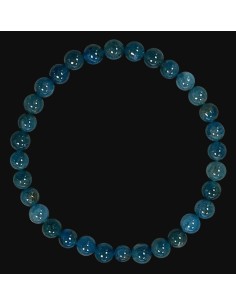 Bracelet Apatite Bleue bijou en pierres minérale en 6 mm