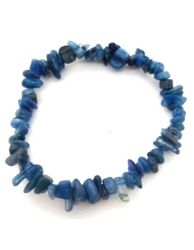 Bracelet Cyanite bleue baroque Pierres minérales en 6 mm