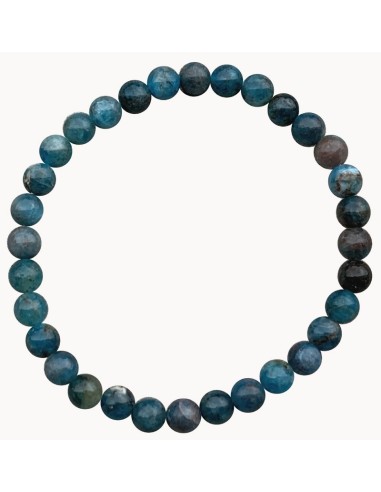 Bracelet Apatite Bleue bijou en pierres minérale  en 6 mm