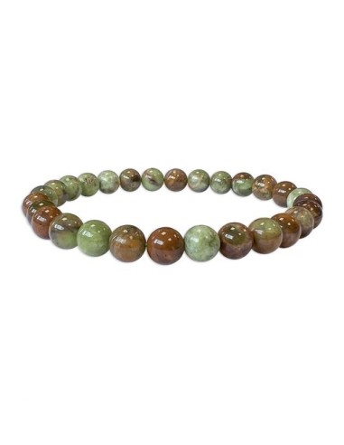 Bracelet Opale verte de Madagascar bijou en 6 mm