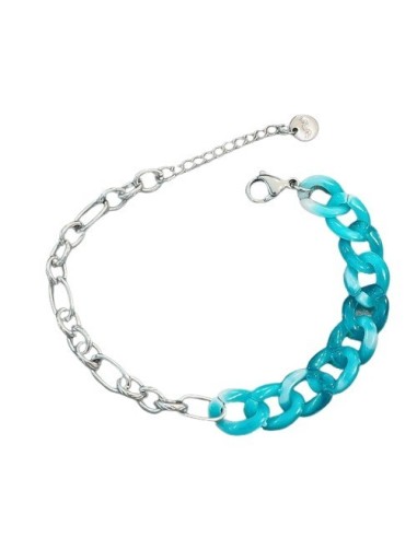 Bracelet bleu bijou en acier