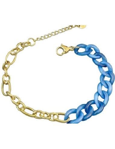 Bracelet bleu bijou en acier