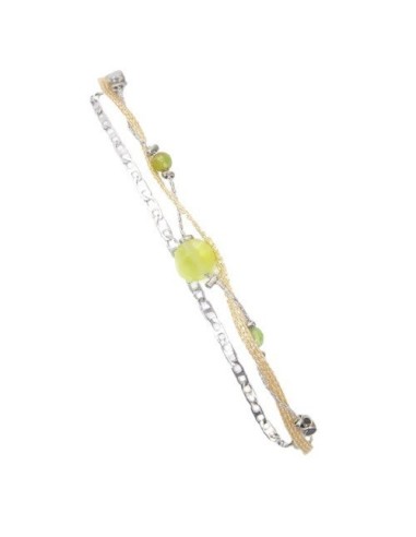 Bracelet jaune bijou en acier