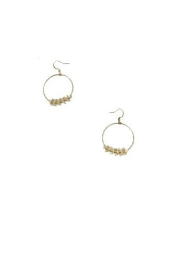 Boucles d'oreilles lauriers bijou en acier