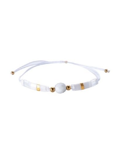 Bracelet blanc bijou Perles Miyuki