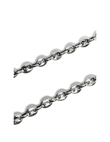 Chaîne Collier grain de café acier 50 cm x 5 mm